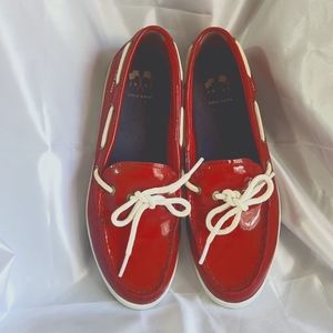 Cole Haan Nantucket Camp Moccasin Red Patent Leather 8